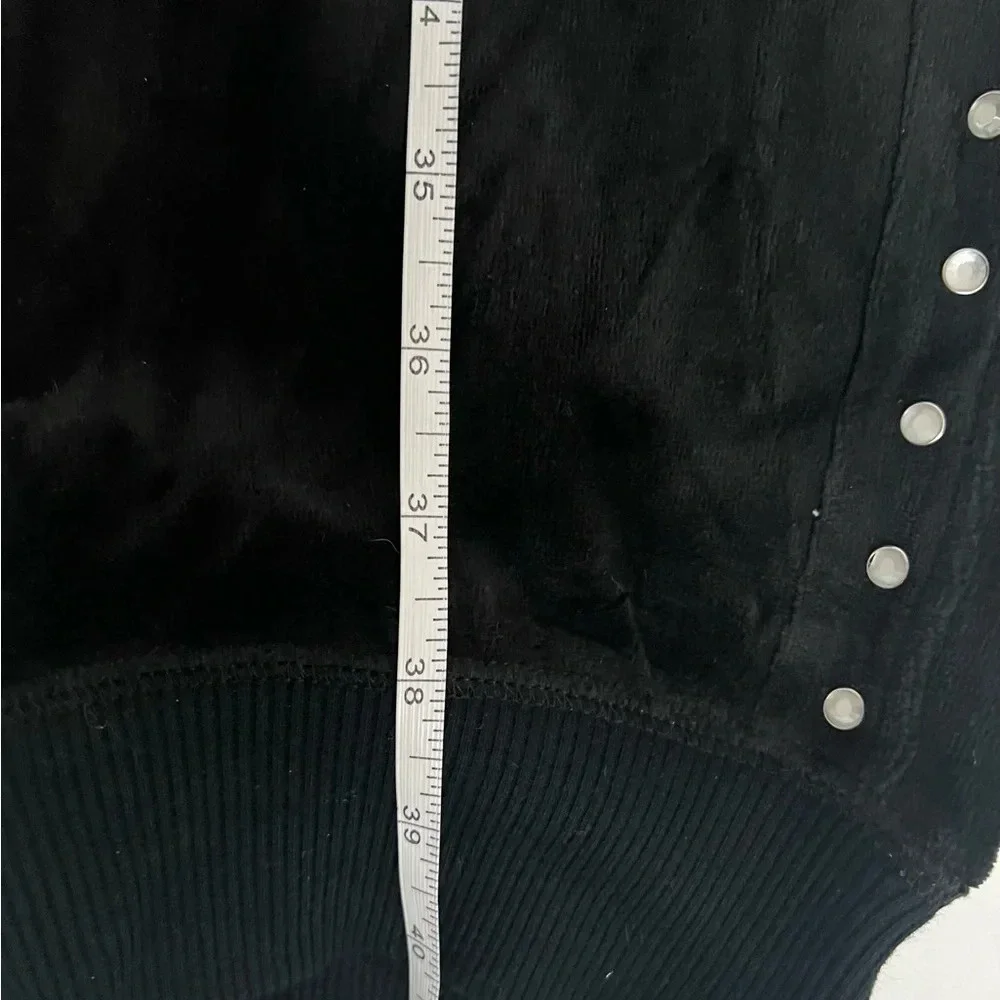 Michael Kors rhinestone black velvet velour Cotton pants joggers XXL pull on